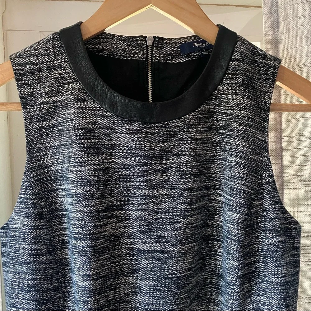 Madewell Black and White A-line Sleeveless Dress Size 0 - Picture 3 of 9